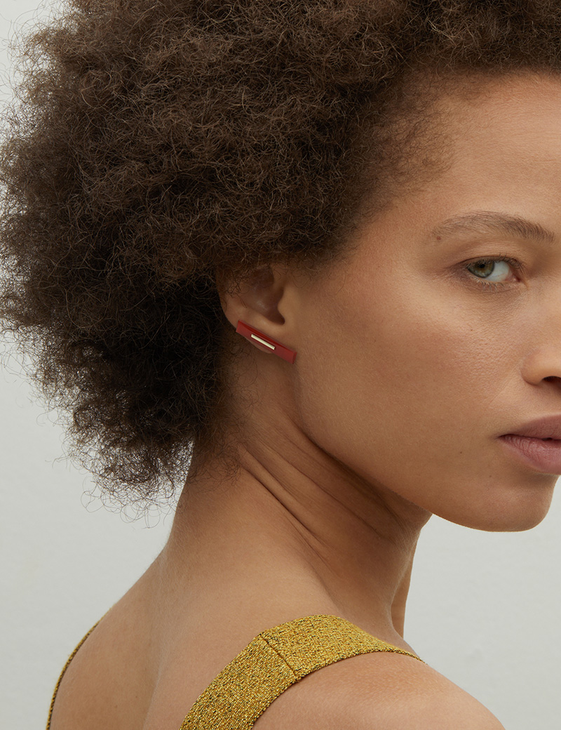 CARNELIAN STONE STUD - Image 4